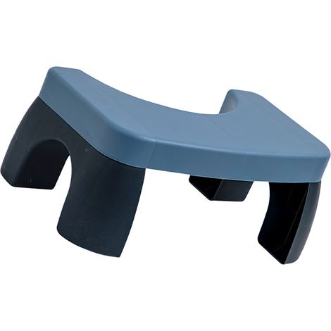 Tabouret de toilette antidérapant pour posture améliorée, PP, bleu, pour bureau (1/5)