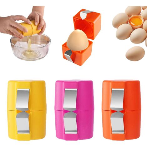 Set de 3 delige Universele Rvs Eieropener, Wasbaar voor Harde en Raw Eieren, Eenvoudig Breken y Scheiden (1/5)