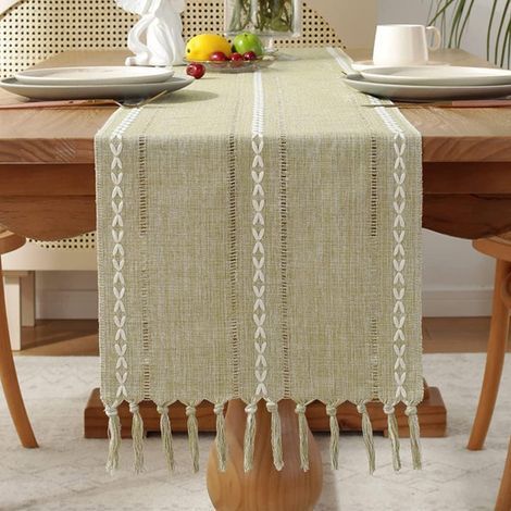 Tischläufer aus Jute, 33 x 240 cm, Bohemian Chic, Beige, Mac