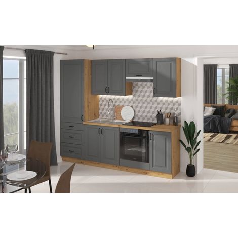 Cuisine Kea gris scandinave - 240cm (1/5)