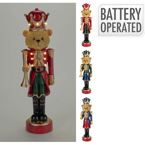 Orso in piedi con LED 46 cm PERAGA CHRISTMAS