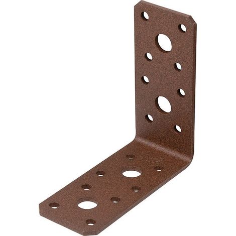 Raccord d´angle DURAVIS® 90 x 90 x 40 mm, matériau : Acier, galvanisé sendzimir, surface : brun rouille (1/3)