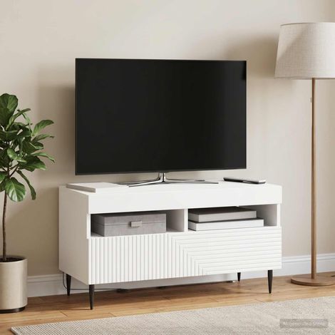 Irovami LED TV Stand White Engineered Wood (1/5)