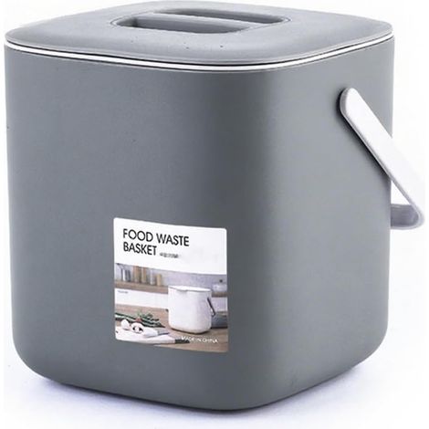 Composteur Cuisine, Bac Compost Cuisine 4L Anti-Odeur avec Filtre Charbon - Compact Lavable Lave-Vaisselle pour Déchets Organiques (1/5)