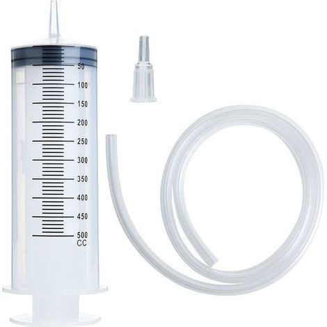 Seringue 500 Ml, pompe réutilisable de grande capacité, mesure avec Tube d'encre d'alimentation de 1m (1/2)