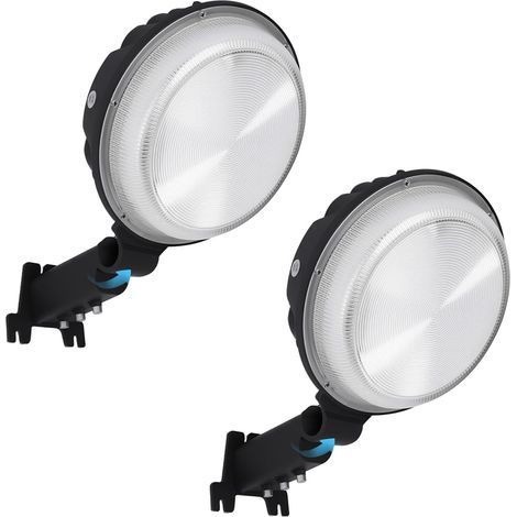 Lampara Led Exterior con Fotocelda, Reflector Led, 8000lm, IP66, Pared para Garage, Lámpara para Exterior y Seguridad 2 pieza - Redonda (1/5)