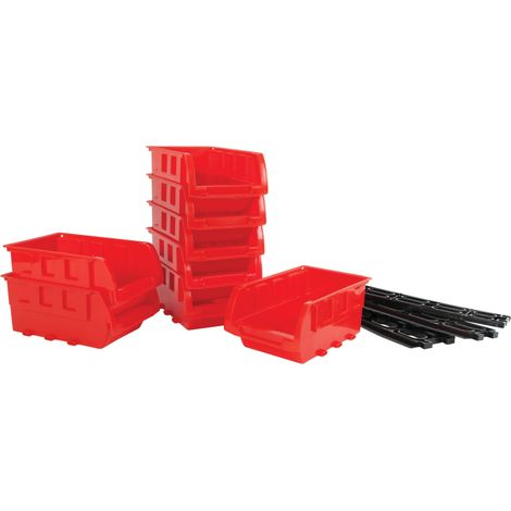 Lot de 8 Petits Plateaux de Rangement empilables Orange (1/4)