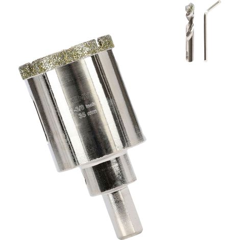 1-3/8 Pouce 35mm scie cloche carrelage foret diamant carrelage avec foret de centrage Revêtue de diamant Adaptée pour,Verre, Marbre, Porcelaine et Céramique (1/5)