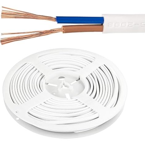 Câble Plat Blanc 10m 2x0.75mm² – H05VV-F Flexible (1/5)