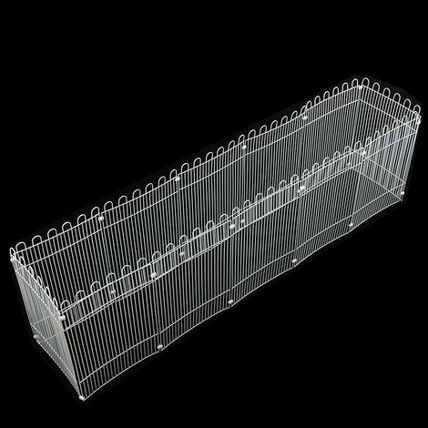 Grand enclos grillagé en fer peint (12 pièces) avec 27 boucles en plastique pour hamster, hérisson, cochon d'Inde et lapin. (1/5)