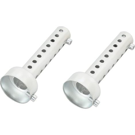 Motorcycle Muffler, DB Killer, Exhaust Pipe Deflector, Exhaust Muffler, 35-60mm Black/Silver, 2x48mm Silver (1/5)