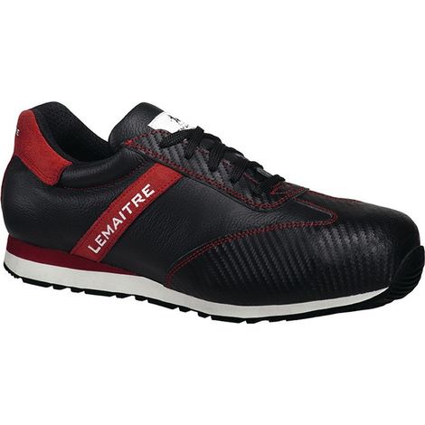 Zapato De Seguridad Ben Tamaño 47 Negro / Rojo S3 Src En Iso 20345 Bovine Cuero Le