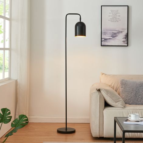 Lámpara de pie Barnard metal 159 cm Negro [lux.pro] (1/5)