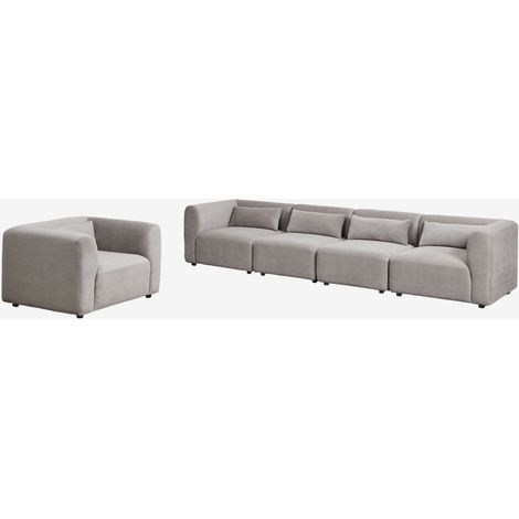 Set soggiorno con divano componibile in 4 pezzi e poltrona Fogler SKLUM            