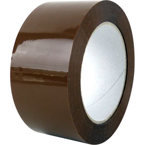 Lot de 6 Ruban adhésif PVC résistant 48mm x 100M Havane