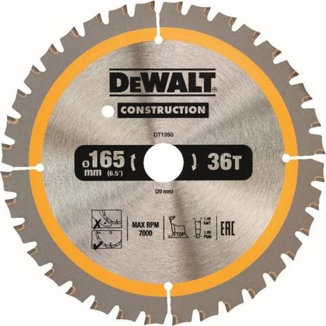 Lame De Scie Circulaire - 165 mm - 40 Dents - ATB - Pour Scie Circulaire Sans Fil - 1 Pièce