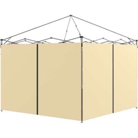 Parois latérales de Rechange Barnum panneaux latérals pour tonnelle 3 x 3 ou 3 x 6 m 2 pièces beige (1/5)