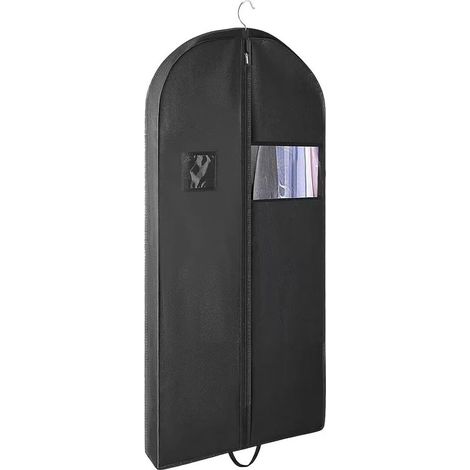 Sac à vêtements, sac de costume pour voyage, housse vetement voyage, housses de vêtements respirantes pour vestons, chemises, robes de soirée, sac à vêtements, Housse Costume Homme, noir (1/5)
