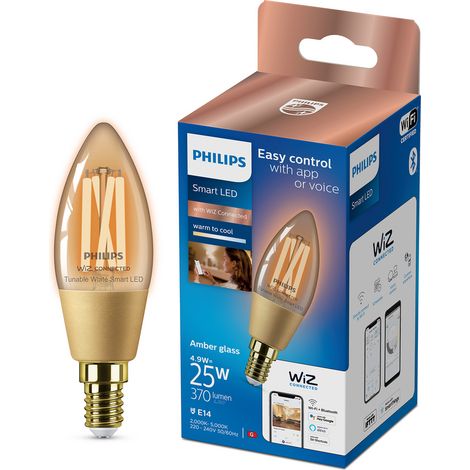 Philips Smart LED E14 C35 370 lm 4,9 W bernsteinfarben 1 Stück. (1/5)
