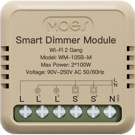 Variateur intelligent WiFi Tuya, module DIY pour interrupteur d'éclairage, application mobile, contrôle à distance des appareils domestiques, compatible avec Google Assistant pour la commande vocale (1/5)
