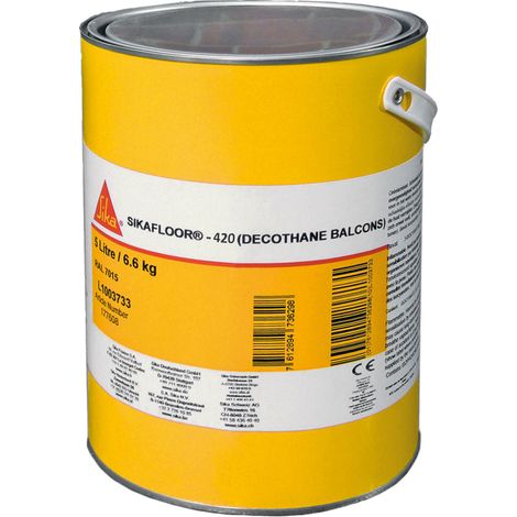 Sikafloor®-420 - Revestimiento elástico de poliuretano monocomponente - 15 l Bidón Gris guijarro RAL 7032