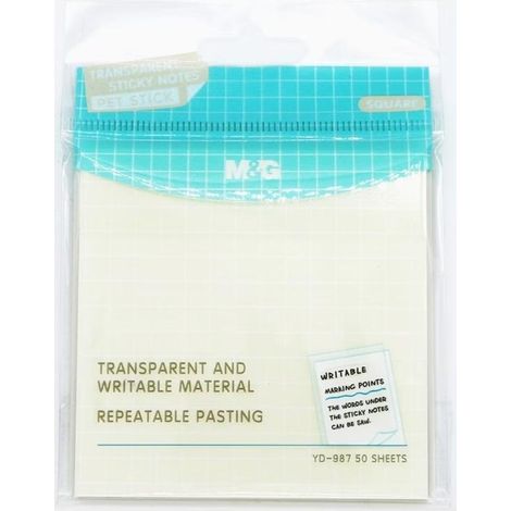Billetes autoadhesivos transparentes 50K 76x76 M&G