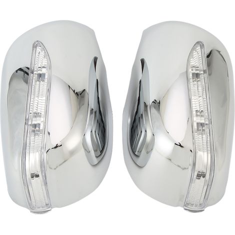 Paar verchromte Spiegelkappen mit LED-Beleuchtung, wasserdichter Ersatz für Jazz 2007-2014 (1/5)