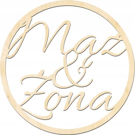 ISCRIZIONE CERCHIO decorazioni per matrimoni marito e moglie (1/5)