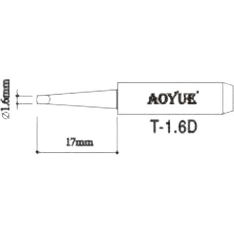 AOYUE T1,6D Repuesto punta soldador (1/2)