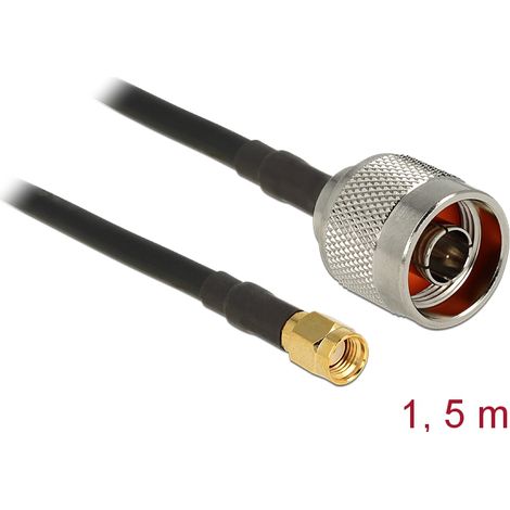 Hf n stecker  rp-sma stecker cfd200 low loss 1,5 m delock