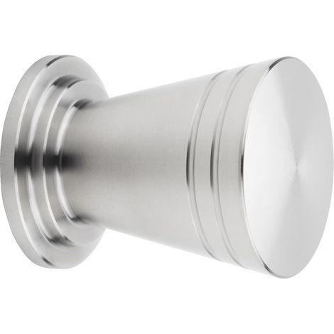 Möbelknopf GLASGOW Ø 20 mm Höhe 25 mm Edelstahl gebürstet Knopfgriffe Küchengriff (1/4)