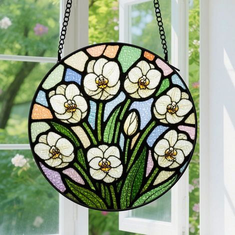 Capteur de soleil en vitrail - décoration spirituelle 9cm (1/4)