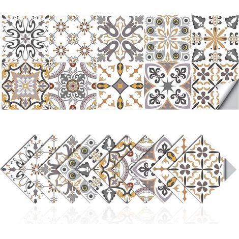 Autocollants carrelage - 20 Pièces - Autocollants muraux - Décoration murale - Autoadhésifs - Étanche - Autocollants carrelage antidérapants - Autocollants décoratifs en PVC - pour cuisines et salles (1/5)