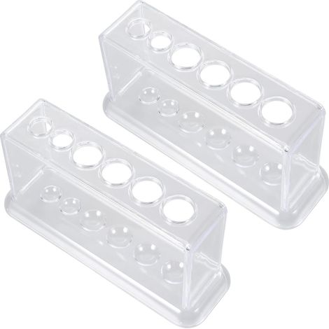 2 pièces Support Tube à Essai Transparent Plastique pour Laboratoire Scolaire et Expériences Scientifiques Léger et Réutilisable (1/5)