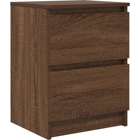 Mobile porta TV multifunzione con 2 cassetti 40 x 35 x 54 cm stile moderno legno di rovere ingegnerizzato marrone 020051723