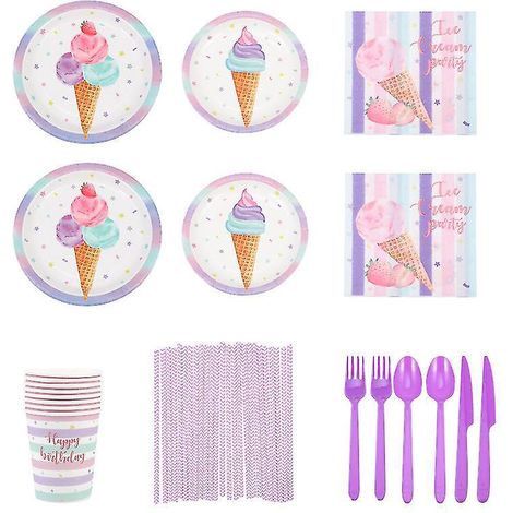 1 ensemble de vaisselle de fête pour chariot à glaces (1/3)
