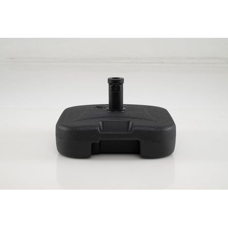 COSTWAY Base Quadrata Riempibile per Ombrellone da Patio,Supporto per Ombrellone 27 kg,3 Adattatori