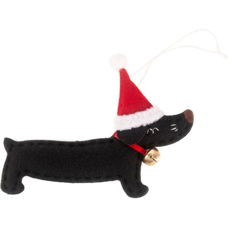 Teckel Arbre de Noël Noël Teckel Décoration d'intérieur pour décorer les arbres de Noël, fêtes, portes, fenêtres, cheminées, ornements, stylos(noir) (1/5)