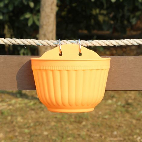 1 pot de fleurs mural pour décoration de balcon de jardin extérieur, orange 21 cm (1/4)