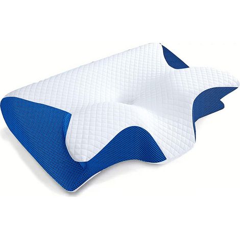 [LLC] Oreiller cervical viscoélastique, oreiller orthopédique ergonomique 2 en 1 pour soulager les douleurs cervicales, oreiller de soutien profilé-AquaForge (1/5)