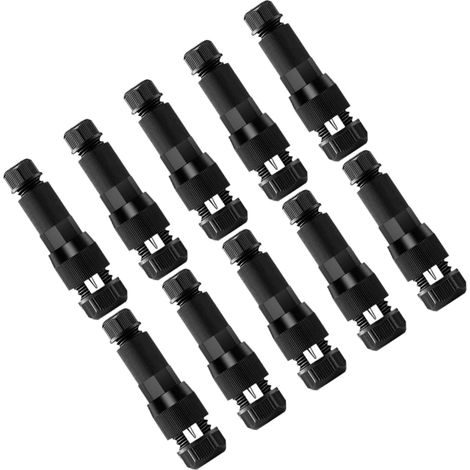 eur de Câble Basse Tension Dc12-36v 10 Pièces Noir Éclairage Paysager de Jardin, Plastique, Usage Murs et Cour, sans Outils ni Dénudage (1/5)