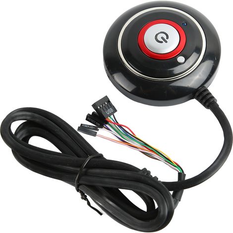 Bouton d'alimentation PC robuste en ABS léger, installation simple, prêt à l'emploi, interrupteur d'alimentation pour cybercafé, 2 ports USB (1/5)