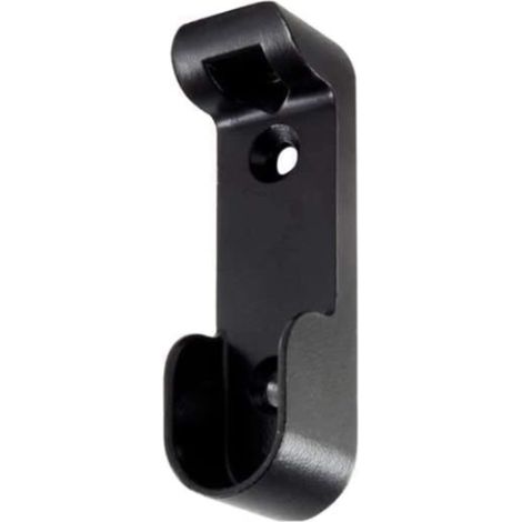 CONFEZIONE DA 2 PEZZI - SUPPORTO PER TUBO OVALE 30x15MM - IN ZAMA NERA