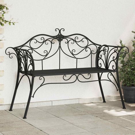 Teenpull – Gartenbank 2-Sitzanzahl 130 x 47 x 90 cm Stahl Schwarz (1/5)