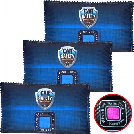 3 absorbeurs d'odeurs et anti-buée réutilisables pour voiture (450 g chacun) (1/4)