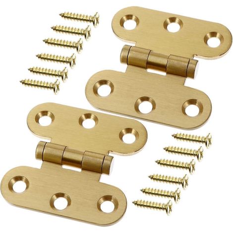 Gatuida Lot de 2 charnières décoratives pour portes de placard, vis robustes pour meubles (1/5)