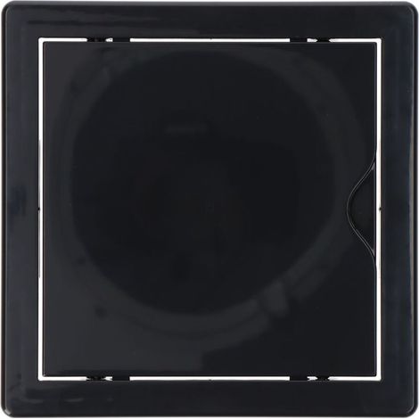 Couvercle de registre carré encastrable en gris anthracite en ABS avec mécanisme d'ouverture push-pull adapté pour placoplâtre 1