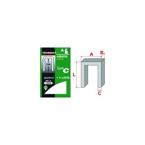 TECHMAN Agrafes 8 mm - type C (1/2)