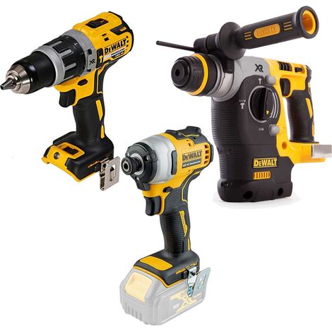Dewalt DCK368 18v XR Brushless Kit - DCD796 Drill DCF887 Impact DCH273 SDS Bare (1/4)