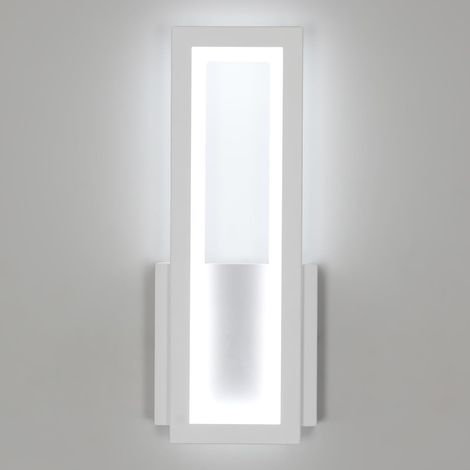 Weiße LED-Wandleuchte für den Innenbereich, 17 W, moderne schwarze Acryl-Wandleuchte, weißes Licht, Wandleuchte für Schlafzimmer, Wohnzimmer, Flur, Treppenhaus, 32 cm (1/5)
